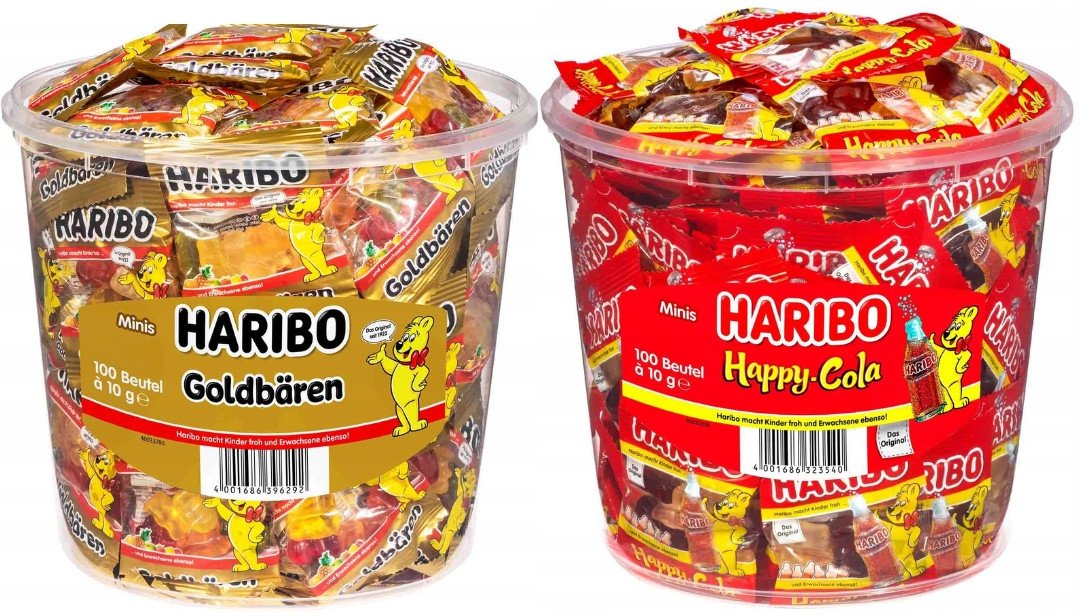 Haribo Żelki misie niemieckie Złote misie Happy Cola mini 200sztx10g 2kg -