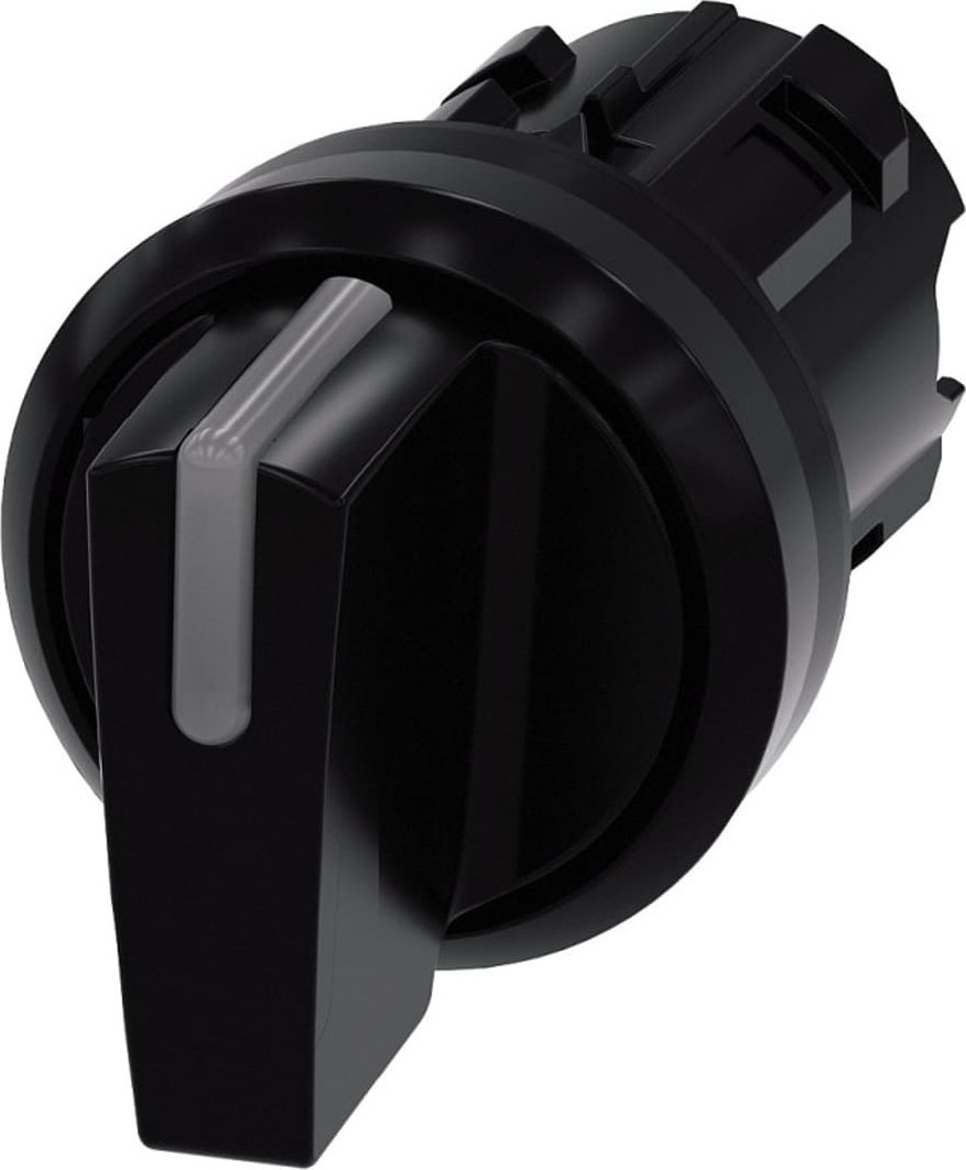 Siemens Przełącznik z możliwością podświetlenia 22mm okrągły tworzywo czarny krótkie pióro 3-poz i-o-ii 3SU1002-2BL10-0AA0