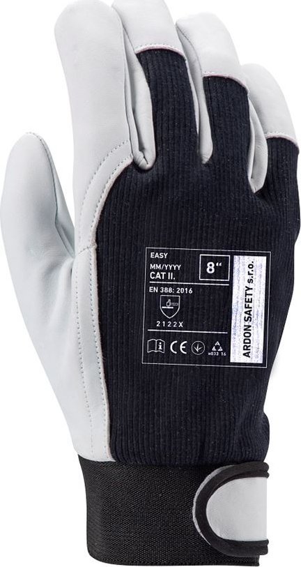 Ardon EASY A1083 - Rękawice wzmacniane skórą, część wierzchania wykonana z bawełny. 11