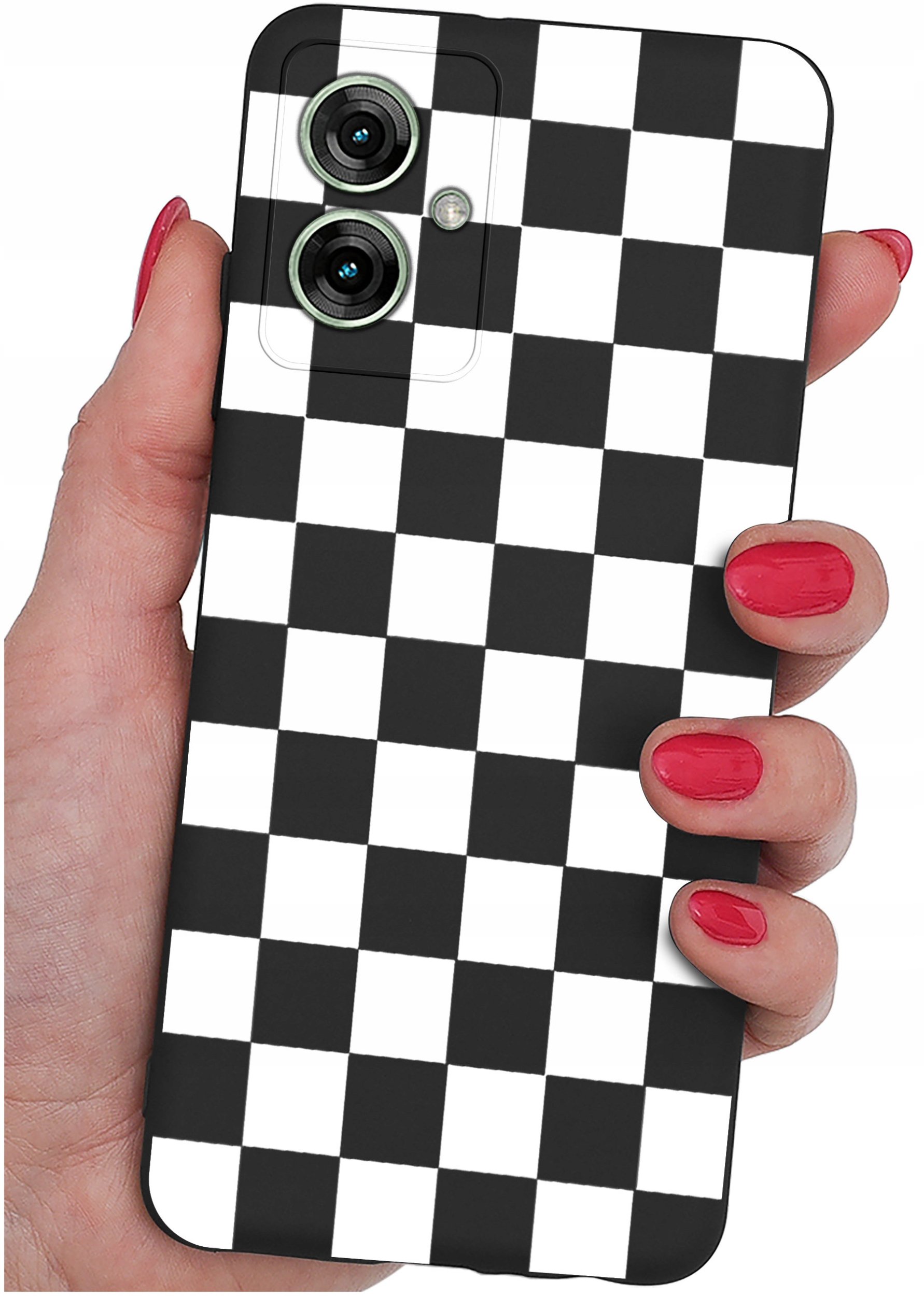 krainaGSM Etui do Motorola Moto G55 5G wzory | SILIKONOWE MATT CASE + SZKŁO 9H