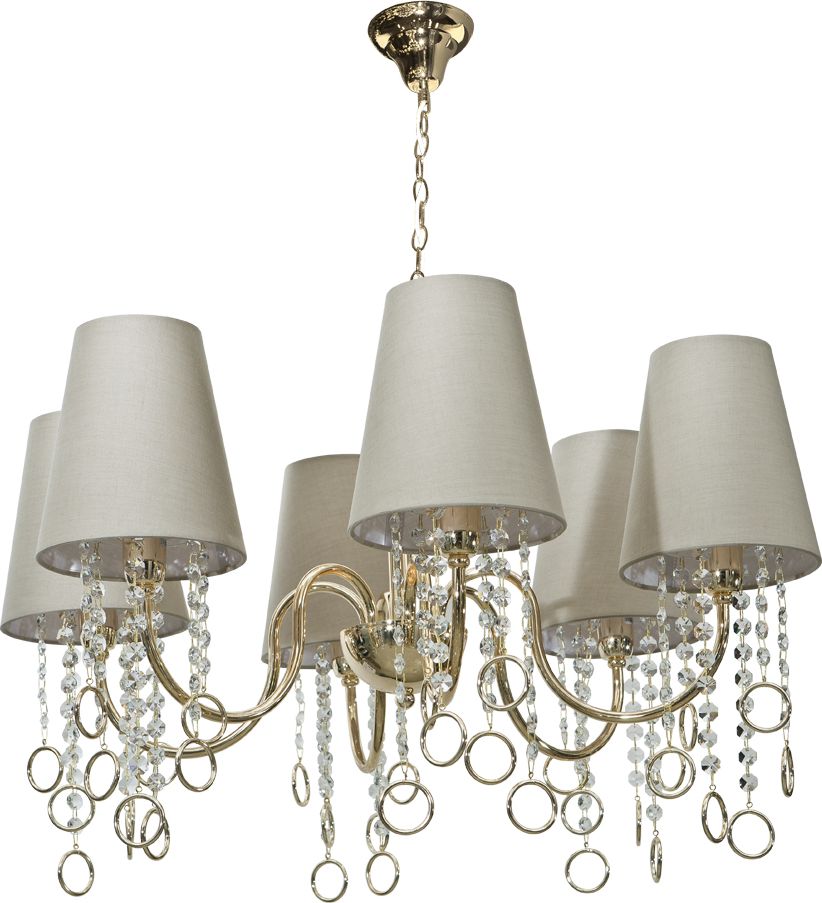 Lampa wisząca Witek Home Lampa wisząca kryształowa Golden Ring 5050/6