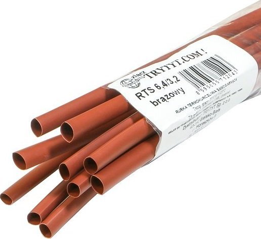 Trytyt 10x Koszulka termokurczliwa RTS 6,4/3,2 brązowy