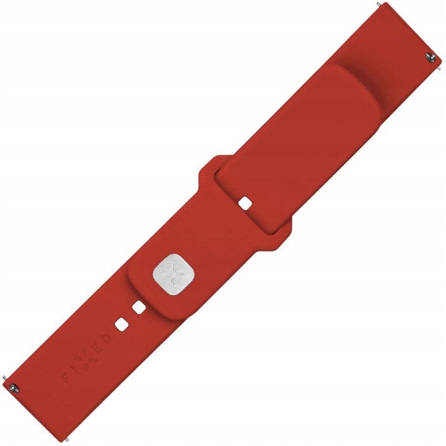 Fixed | Sporty Strap Set with Quick Release 22mm for Smartwatch | 160-235 mm | Red | Silicone