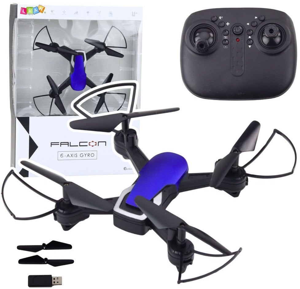 Dron Sześcioosiowy Żyroskop Światła LED Obrót 360° Niebieski