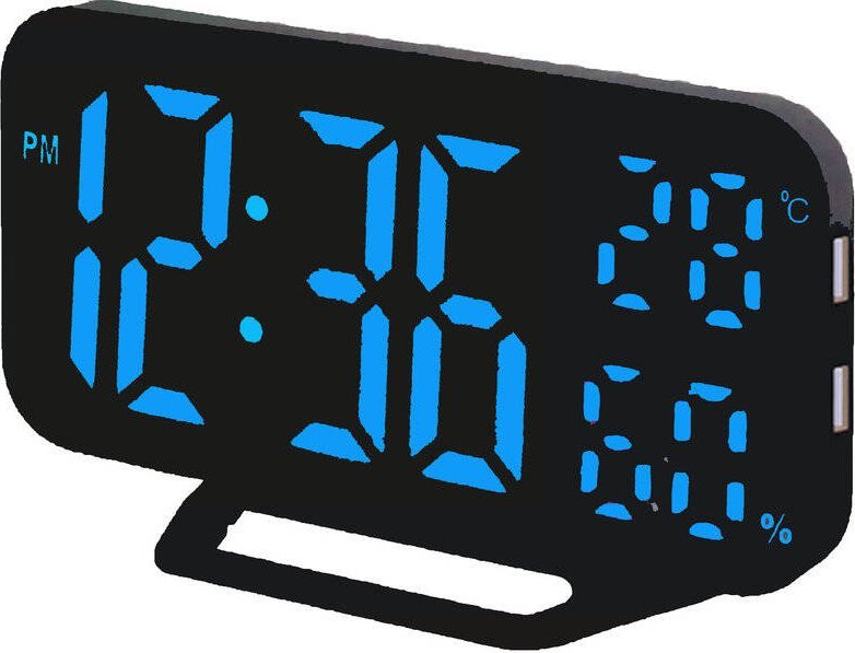 JVD Zegar budzik LED JVD SB3725.2 termometr higrometr USB