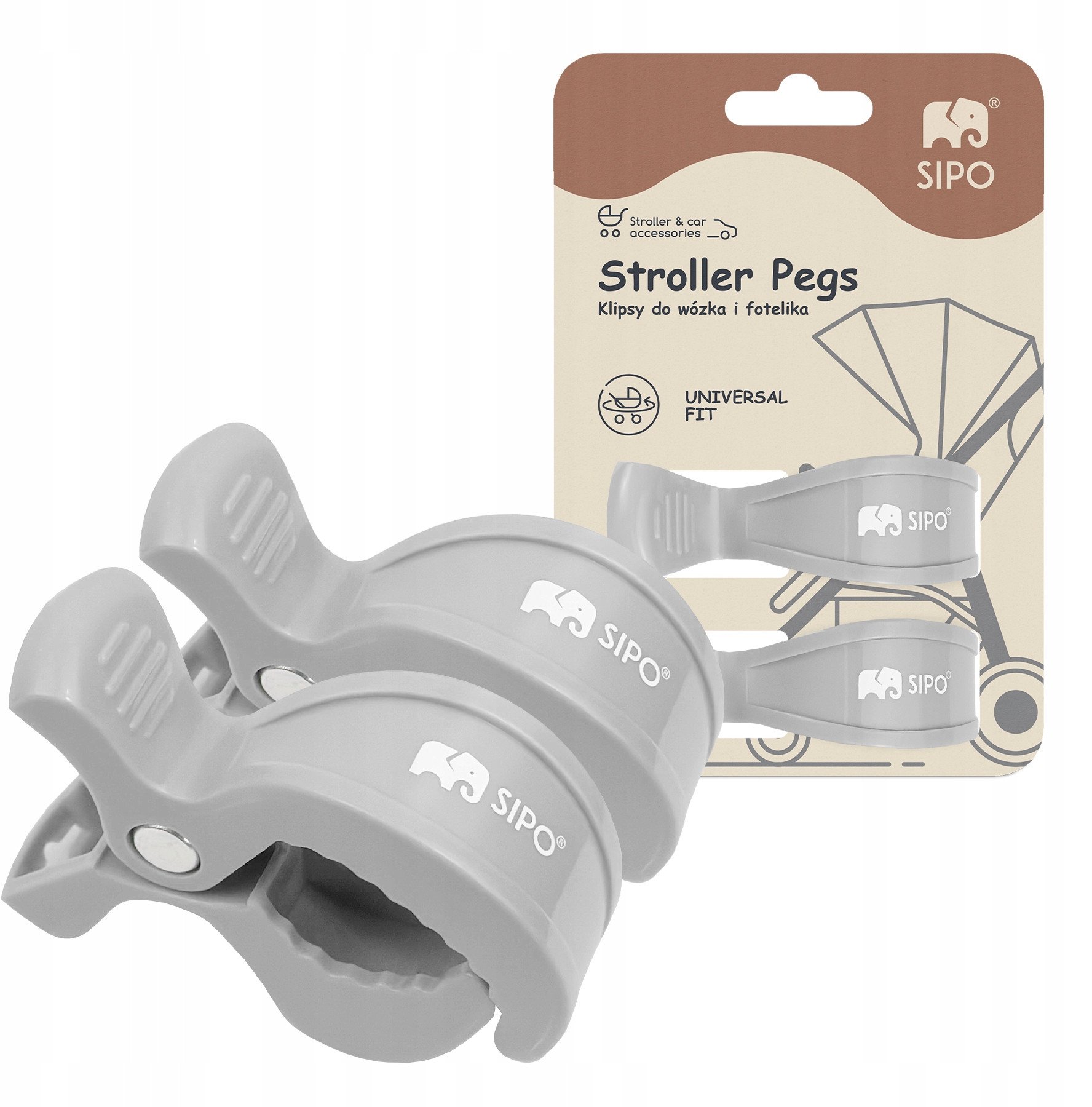 Klipsy do wózka 2szt