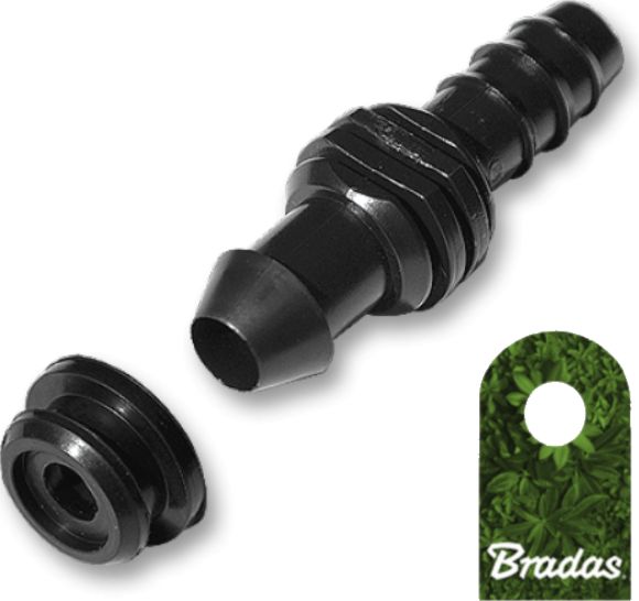Bradas Wpinka z uszczelką i wtykiem na wąż 12mm Bradas 7072