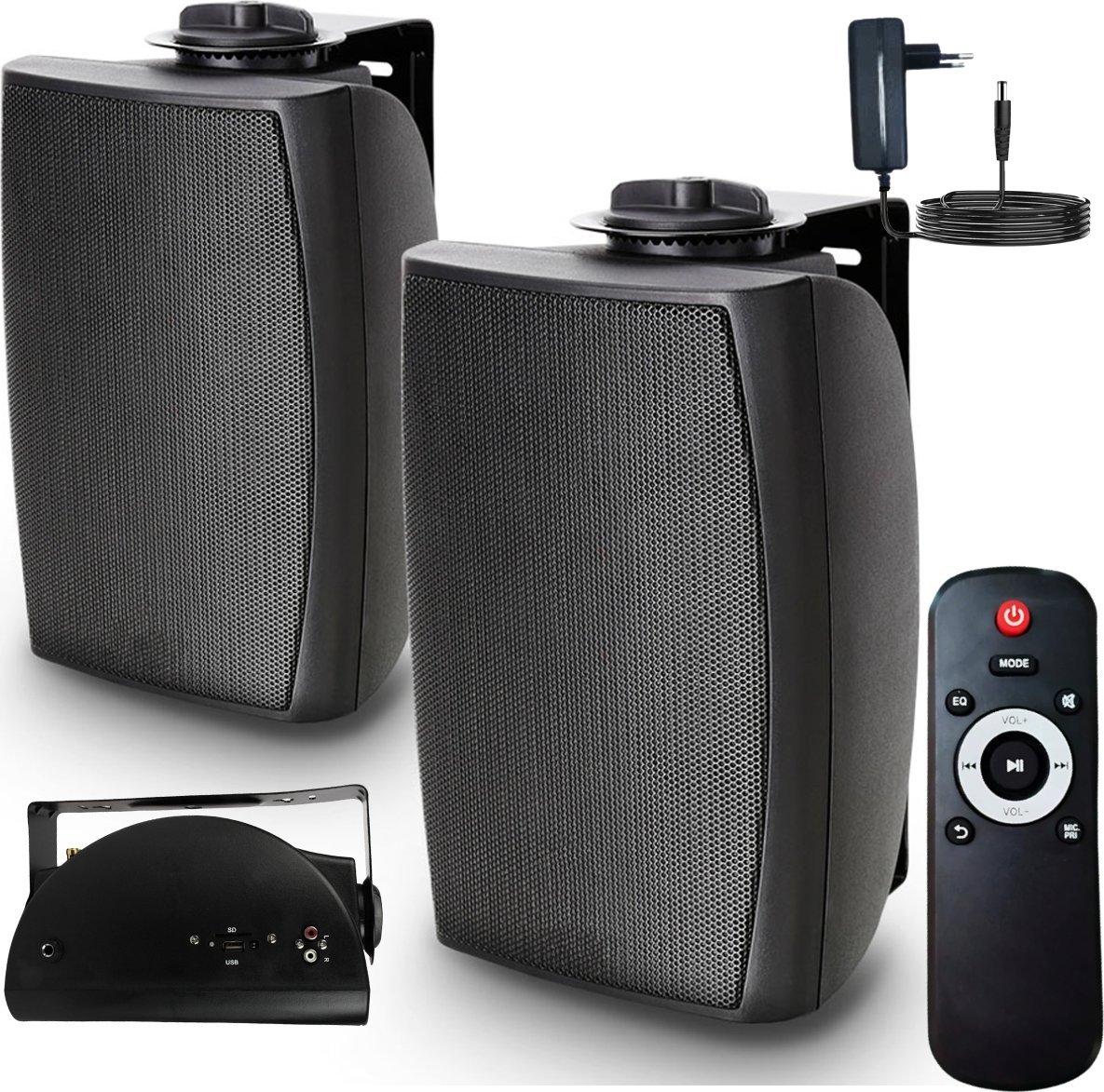 DNA ISM 1 kolumna głośnikowa ścienna uchwyt montażowy zestaw 2 szt. Bluetooth USB SD