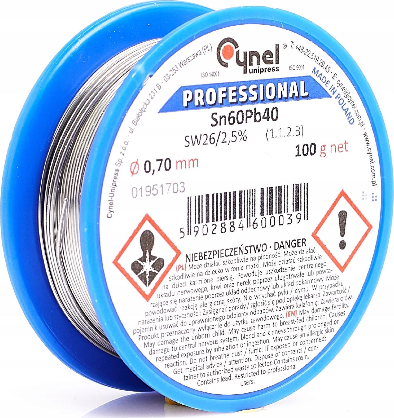 Techrebal Cyna Sn60Pb40-SW26 0,70 100g