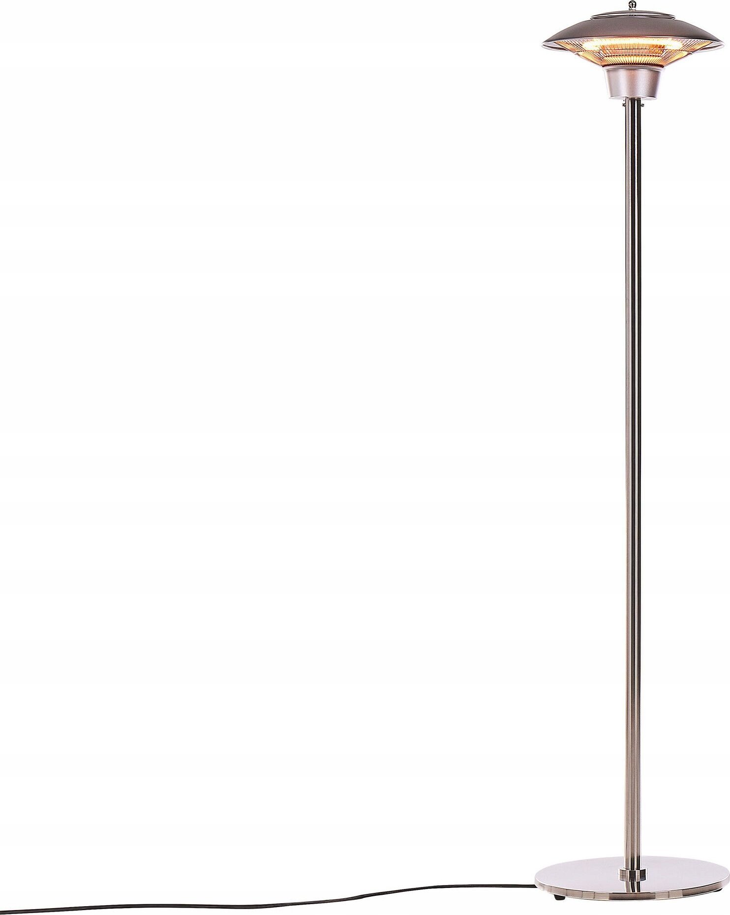 Beliani Elektryczny promiennik wolnostojący halogenowy 1500 W srebrny ASKJA