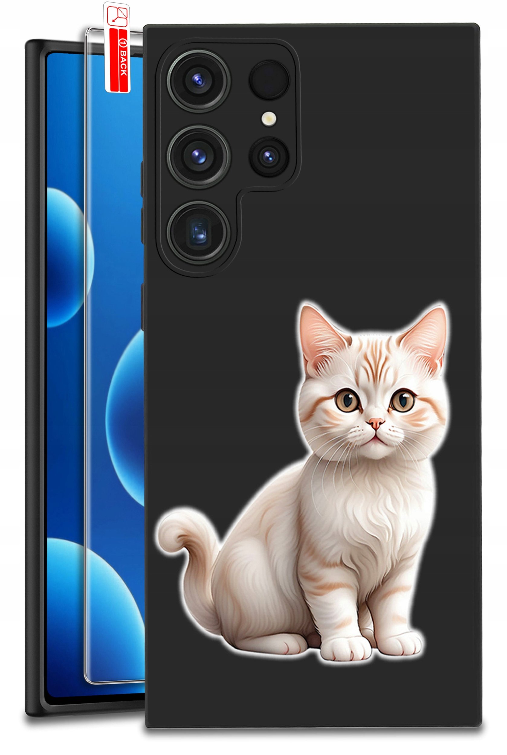 ETUI do Samsung Galaxy S25 Ultra WZORY | SILIKONOWE MATT CASE + SZKŁO 9H