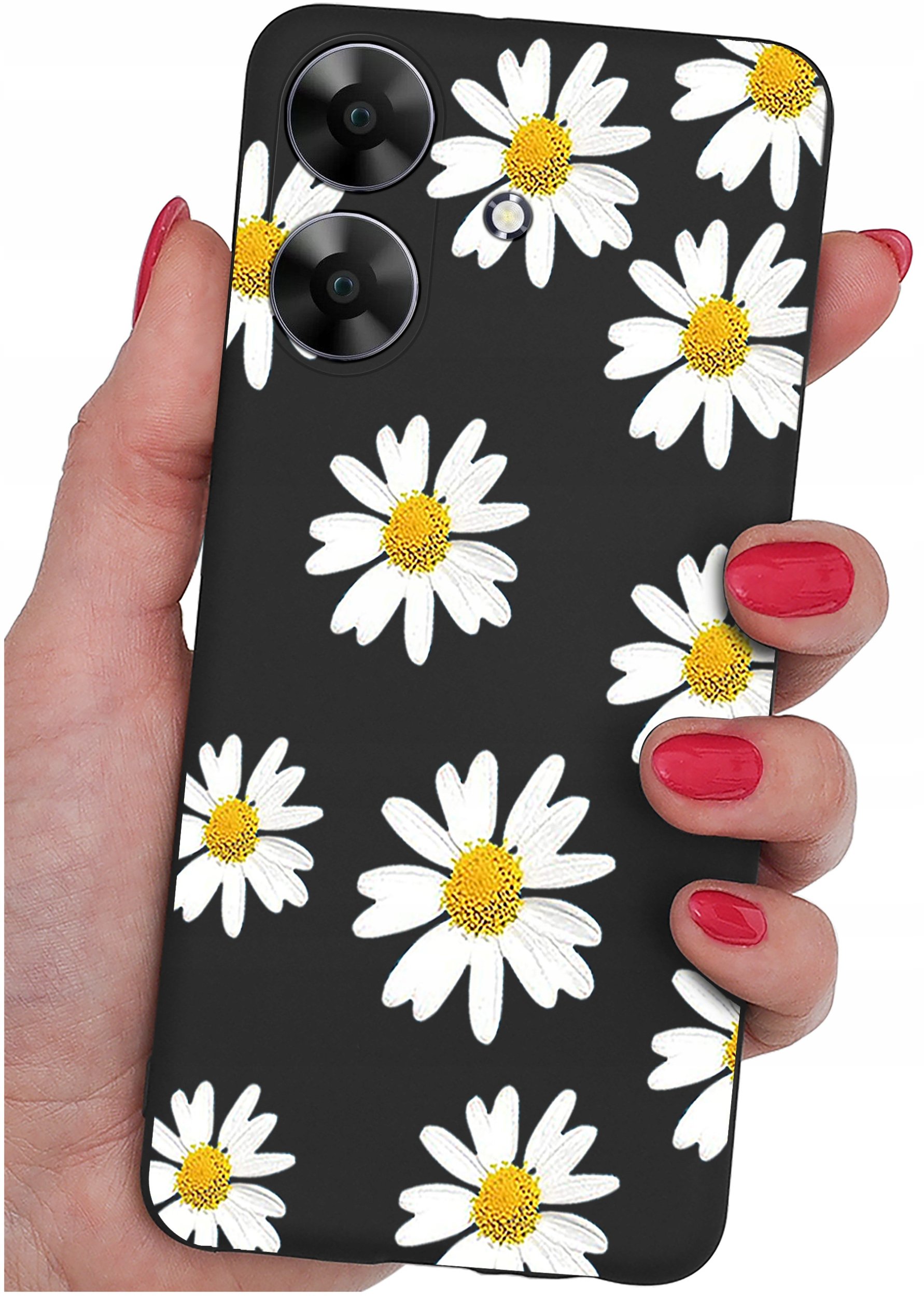 ETUI do Realme Note 60 CASE WZORY | SILIKONOWE MATT CASE + SZKŁO 9H