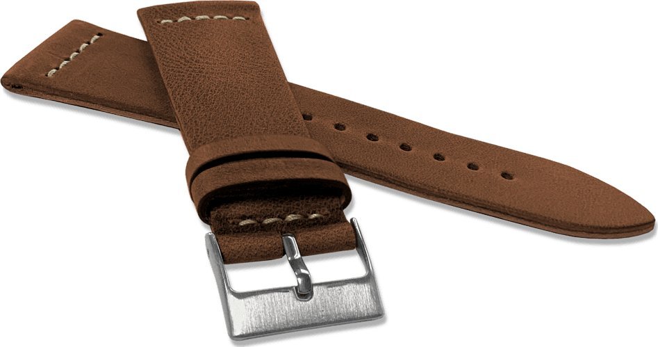 Lavvu LAVVU Brązowy pasek RETRO z luksusowej skóry Top Grain - 24