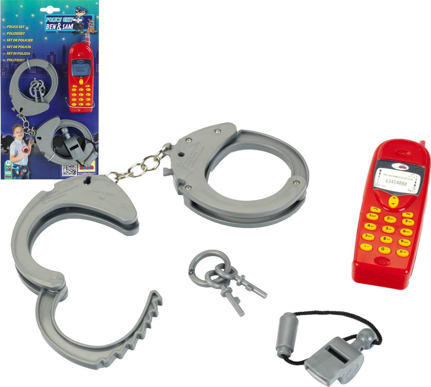 Klein Theo Klein Police Set 3-piece, RPG (red / gray)