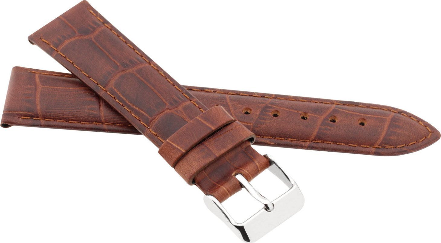 JVD Skórzany pasek do zegarka 12 mm JVD R41703-12 brązowy