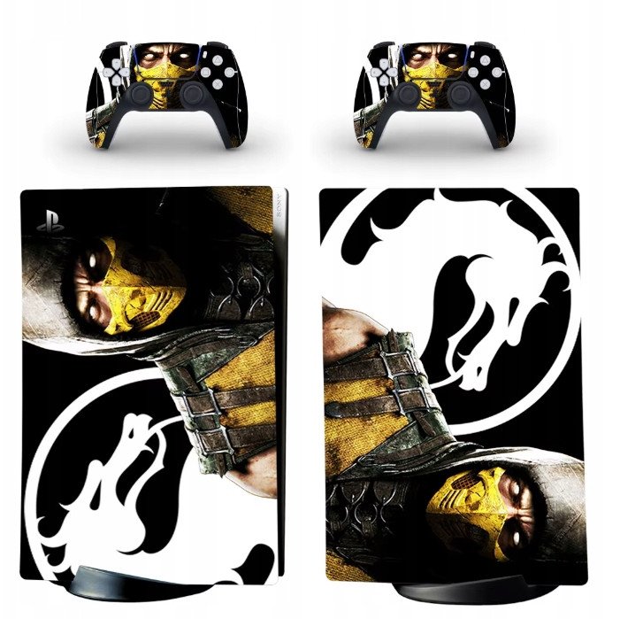 Naklejki Skórki na PlayStation 5 oraz Pady Motyw Mortal Kombat