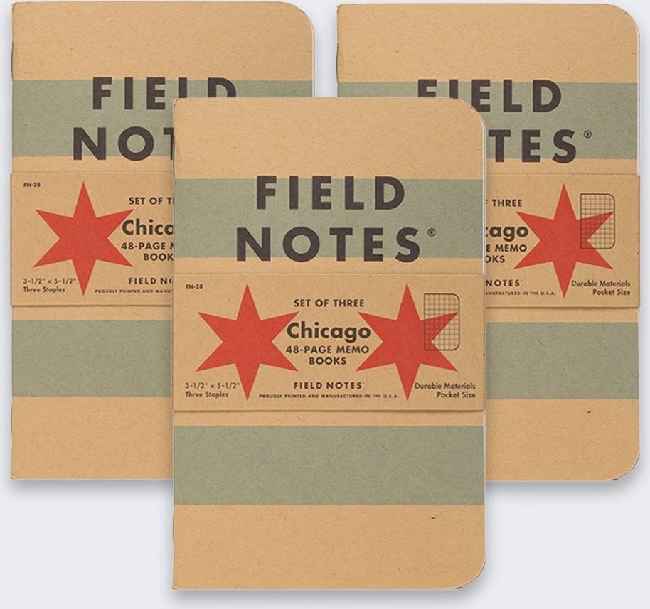 New Era Notes Field Notes Chicago Edition Kratka 3 szt.