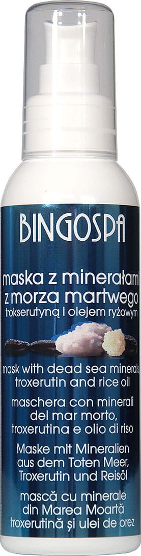 BingoSpa Maska do twarzy z trokserutyną i olejem ryżowym Dead Sea