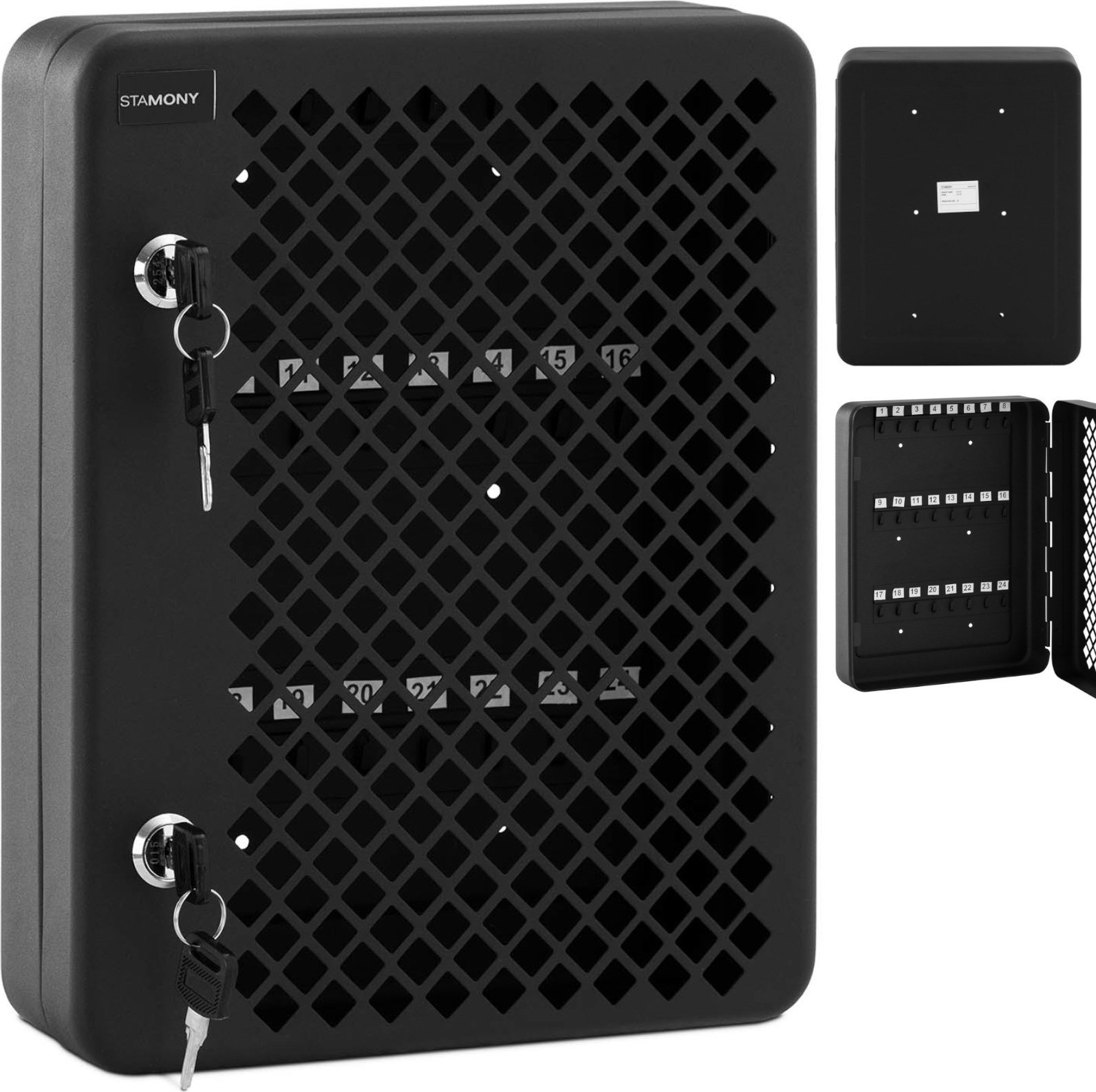 Stamony Szafka skrzynka organizer ścienny na 24 klucze metalowy Szafka skrzynka organizer ścienny na 24 klucze metalowy