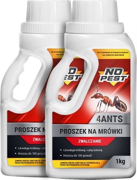 NO PEST 2x Proszek na Mrówki 1kg Preparat Formuła Środek na Mrówki Mrowiska