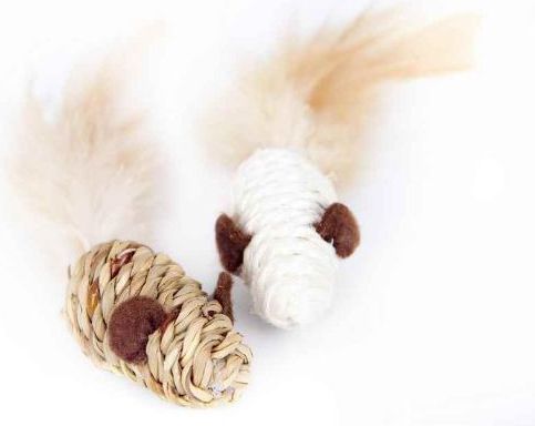 Dingo zabawka dla kota myszki 2 szt. sizal+ trawa morska 21256