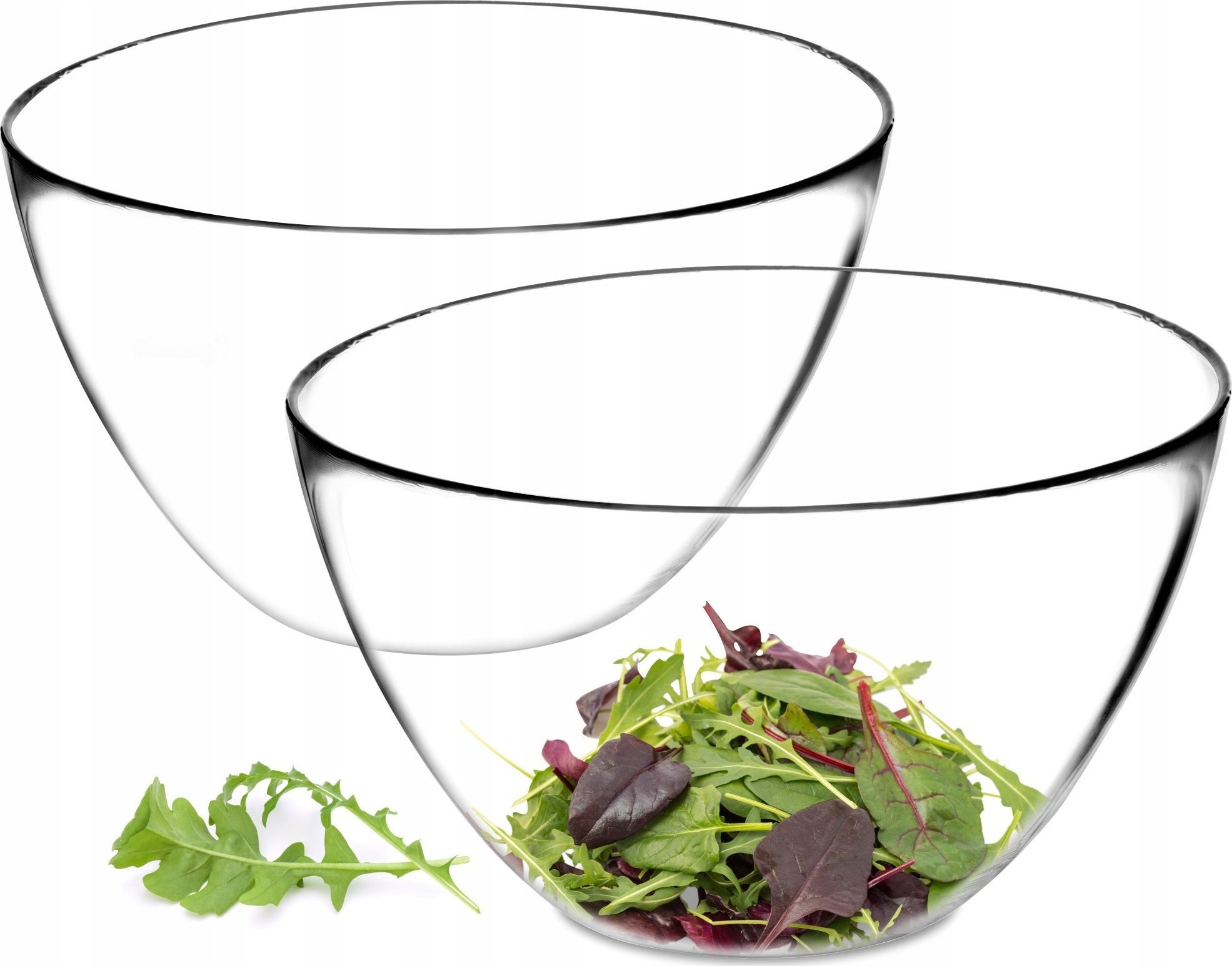 Kadax Miska Salaterka Szklana Okrągła Na Sałatkę 17cm 2x