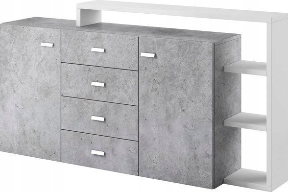 Helvetia Komoda Bota 180 x 35 x 82cm beton jasny