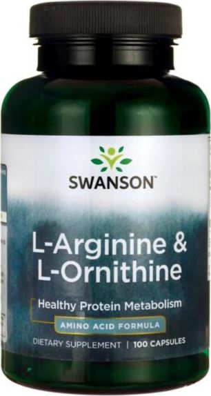 Swanson Swanson L-Arginina & L-Ornityna 100 kaps - SWA/098