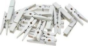 BREWIS Klamerki białe 3,5cm 20szt