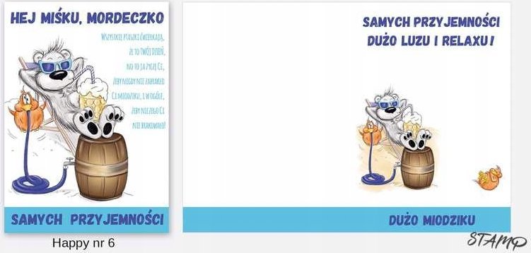 Stamp Karnet Happy B6 + koperta wzór nr 06