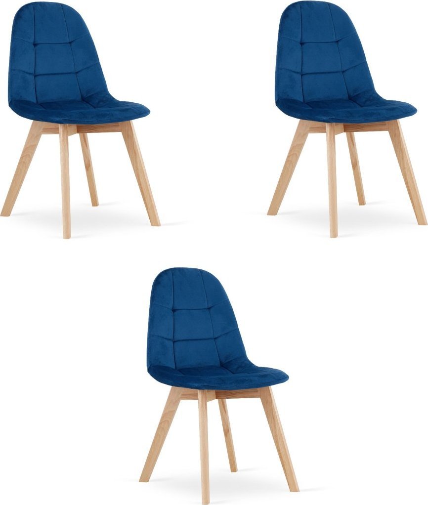 Leobert Krzesło BORA - granat aksamit x 3