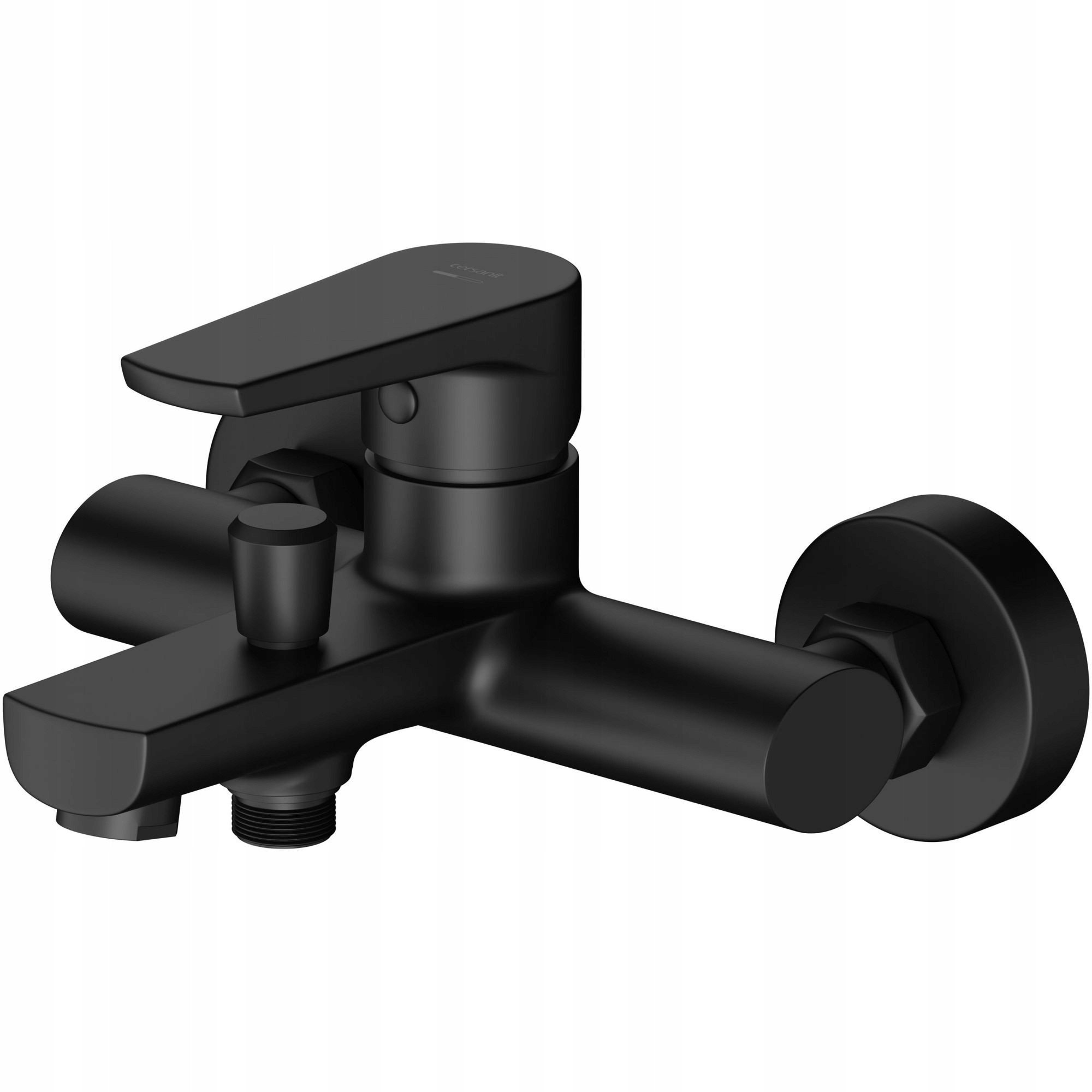 Bateria prysznicowa Cersanit (baterie wannowo-prysznicowe) Bateria wannowo-natryskowa ścienna MODUO czarna (S951-559)