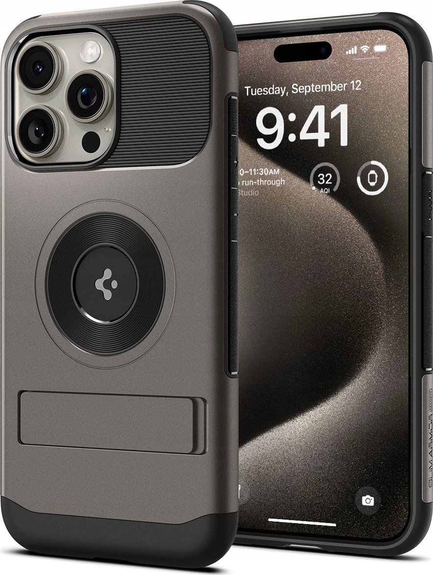 Spigen Spigen Slim Armor Mag iPhone 16 Pro Max Magsafe czarny/black ACS08034