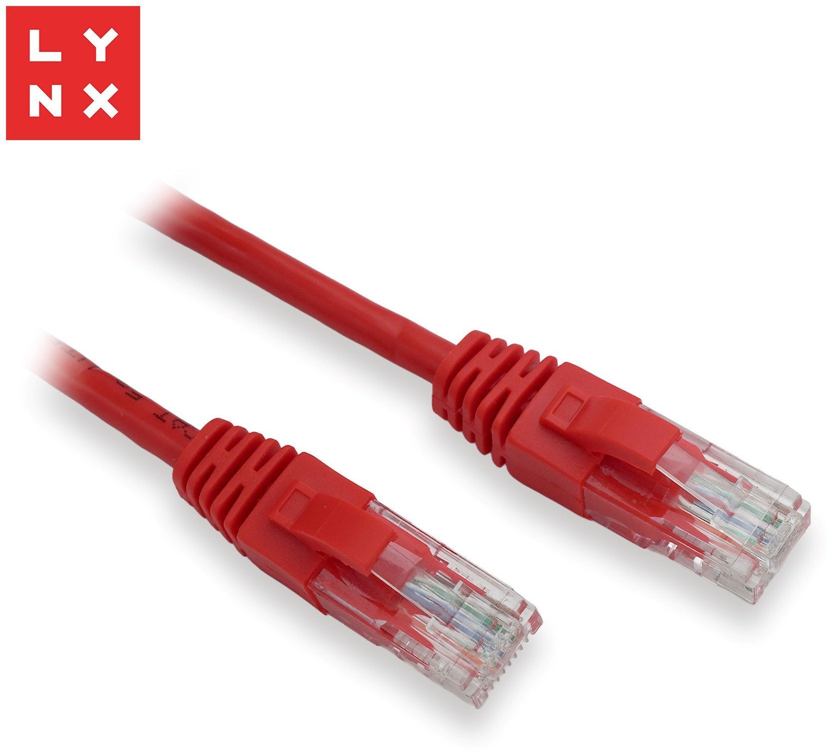 LYNX UTP patch kabel Cat5e, PVC, CCA, 3m, červený