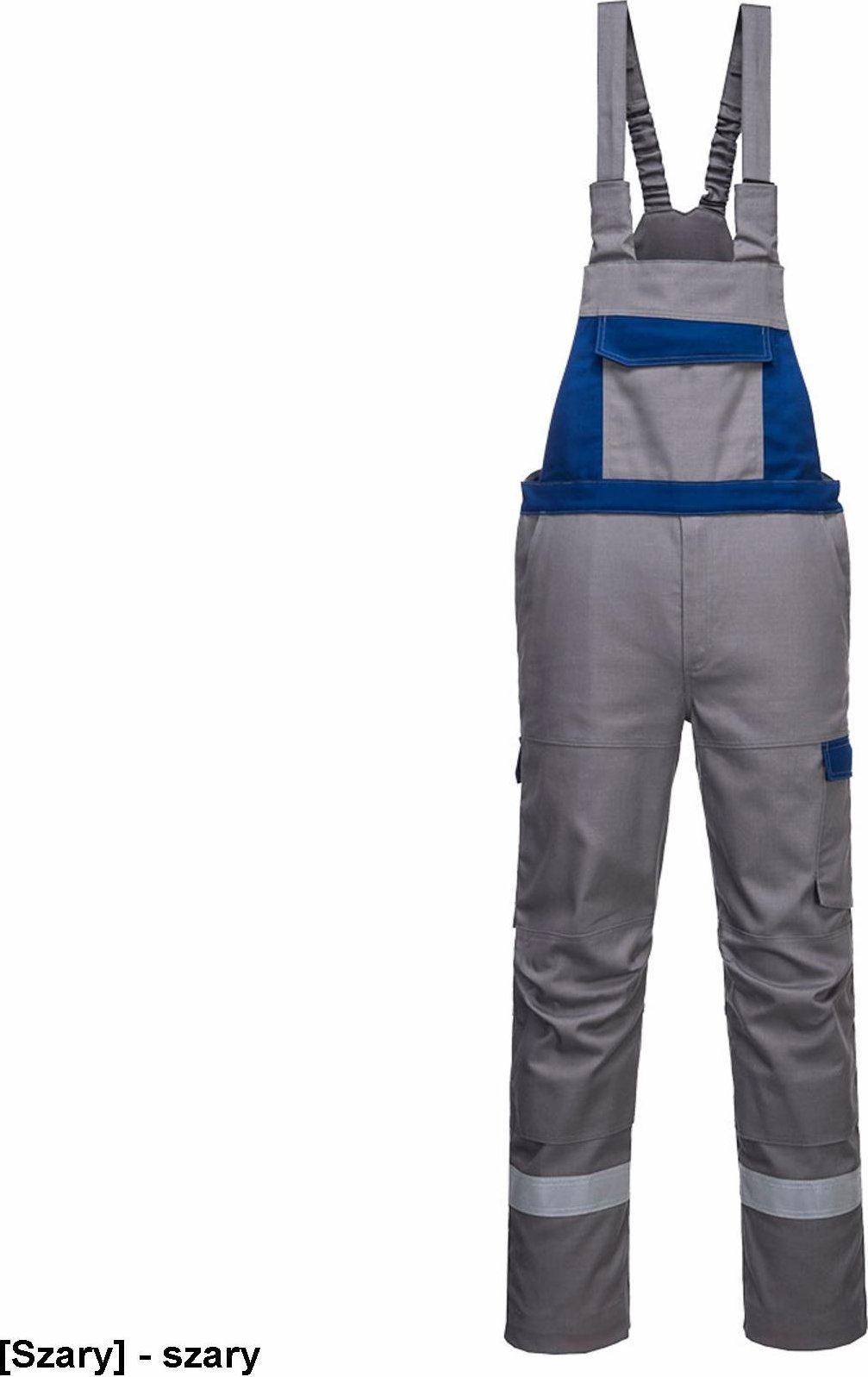 Portwest FR07 - Ogrodniczki dwukolorowe Bizflame Ultra - szary M