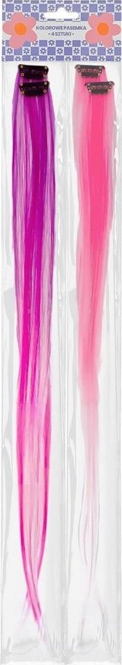 Doczepiane kosmyki włosów różowe