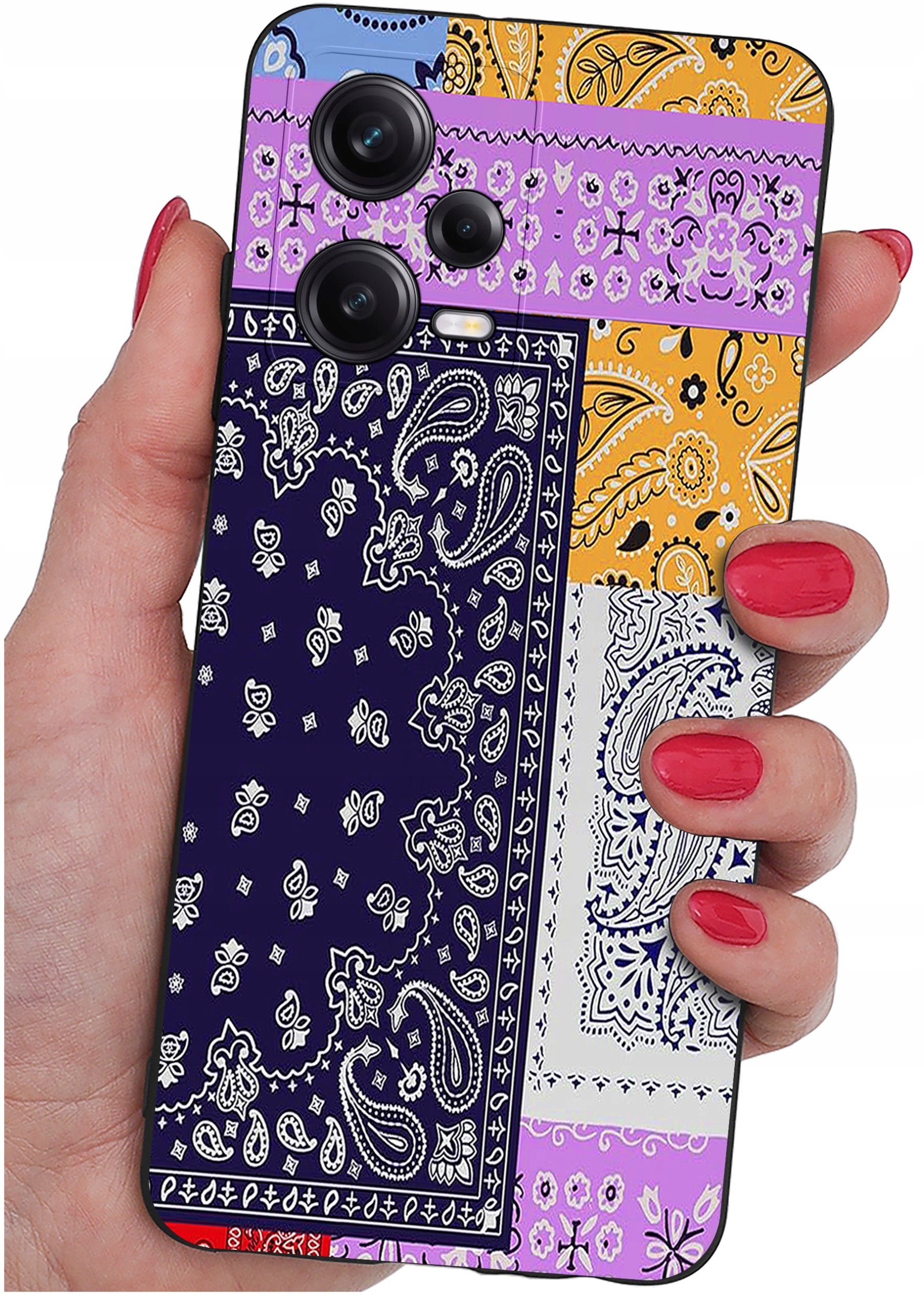 ETUI do Xiaomi Redmi Note 12 5G |Poco X5 5G | WZORY | SILIKONOWE MATT SZKŁO