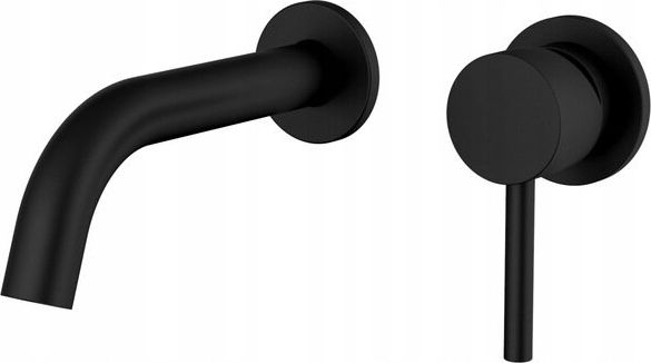 Bateria umywalkowa Rea Lungo podtynkowa czarny mat