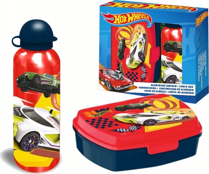 KiDS Licensing Hot Wheels Zestaw śniadaniówka + bidon 500 ml HW00001