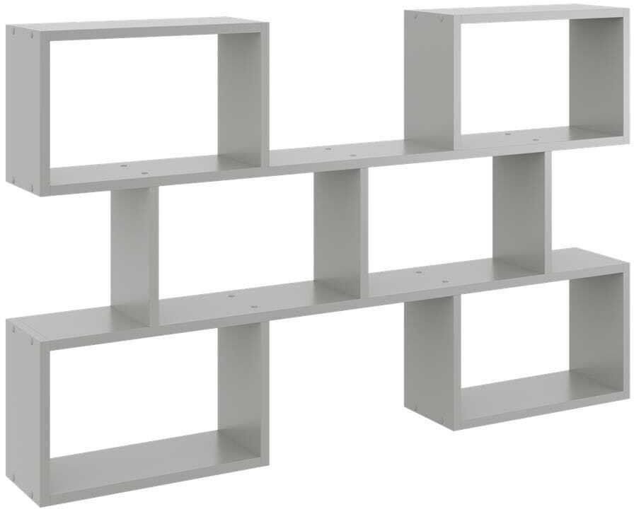 Regał ścienny, półka wisząca, 127x18x80 cm, szary, mat