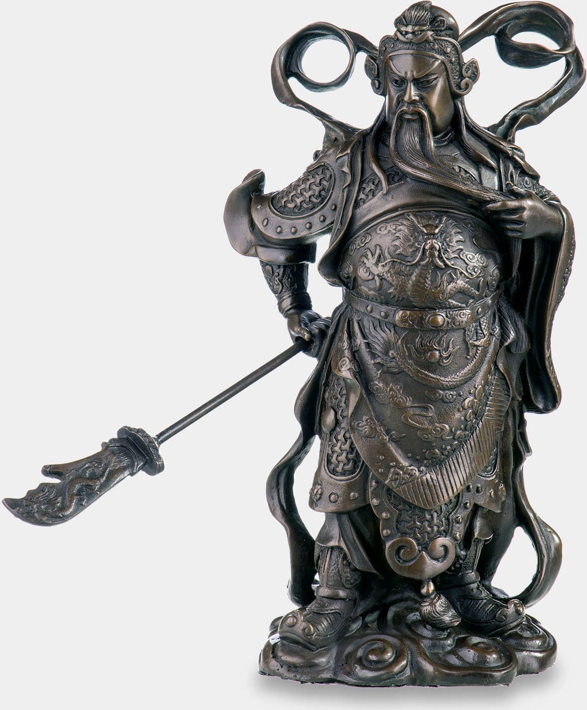 rzezbyzbrazu Legendarny Chiński Wojownik Rzeźba z Brązu