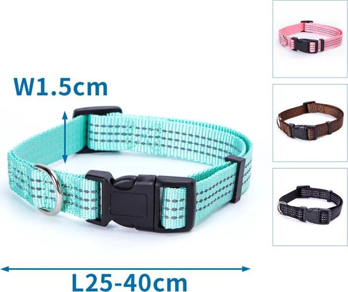 Nobleza Odblaskowa obroża dla psa z imitacji nylonu Odblaskowa obroża dla psa z imitacji nylonu