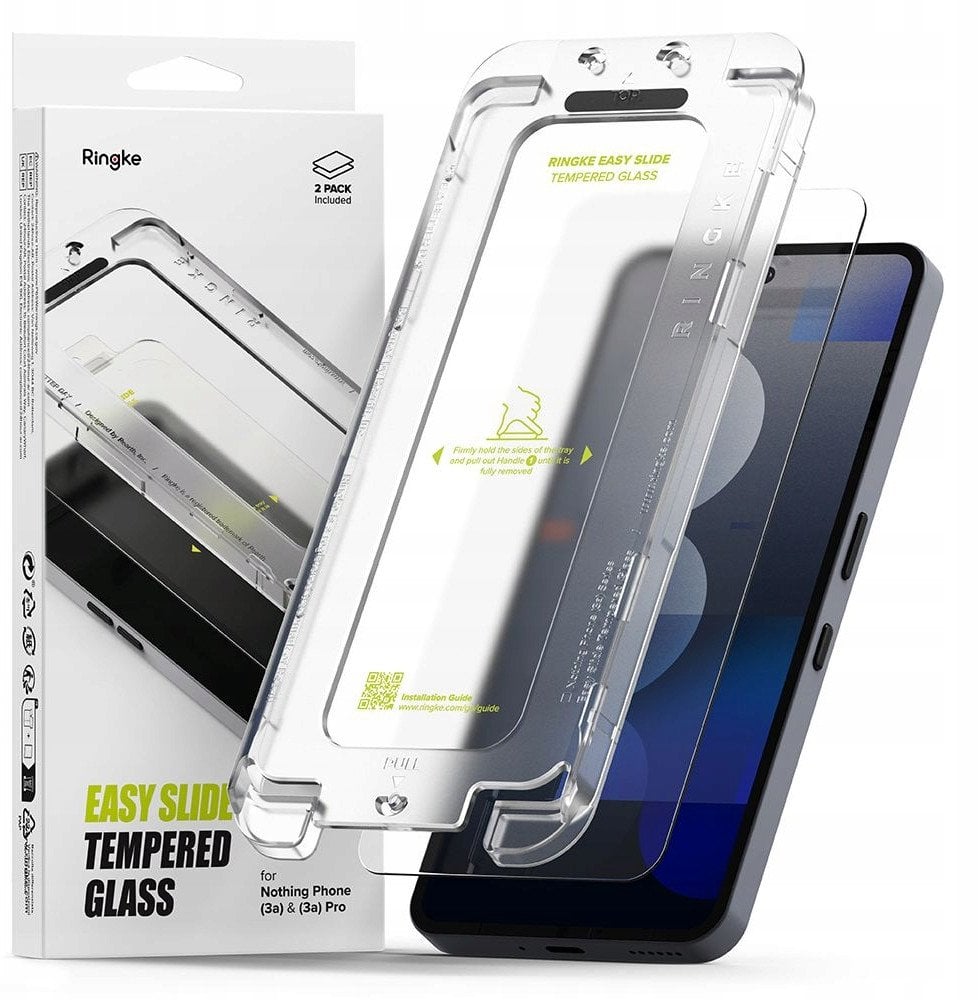 SZKŁO HARTOWANE RINGKE EASY SLIDE 2-PACK NOTHING PHONE 3A / 3A PRO CLEAR