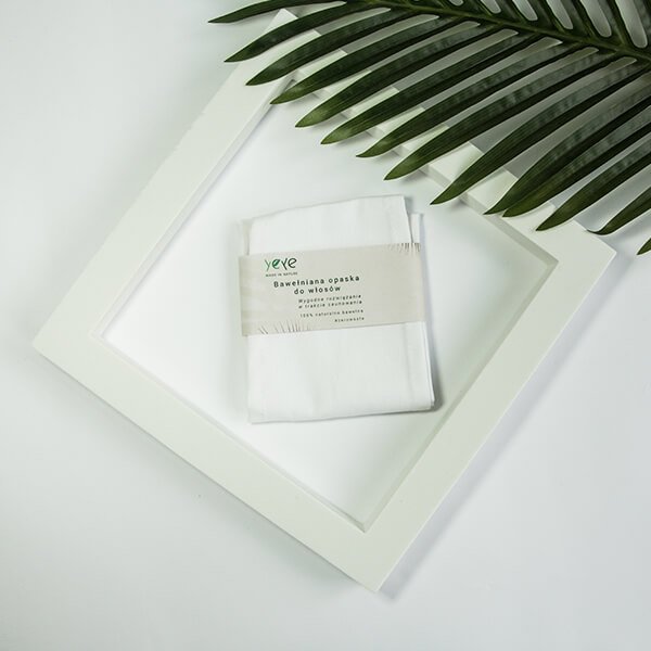 Opaska bawełniana do włosów Yeye biała