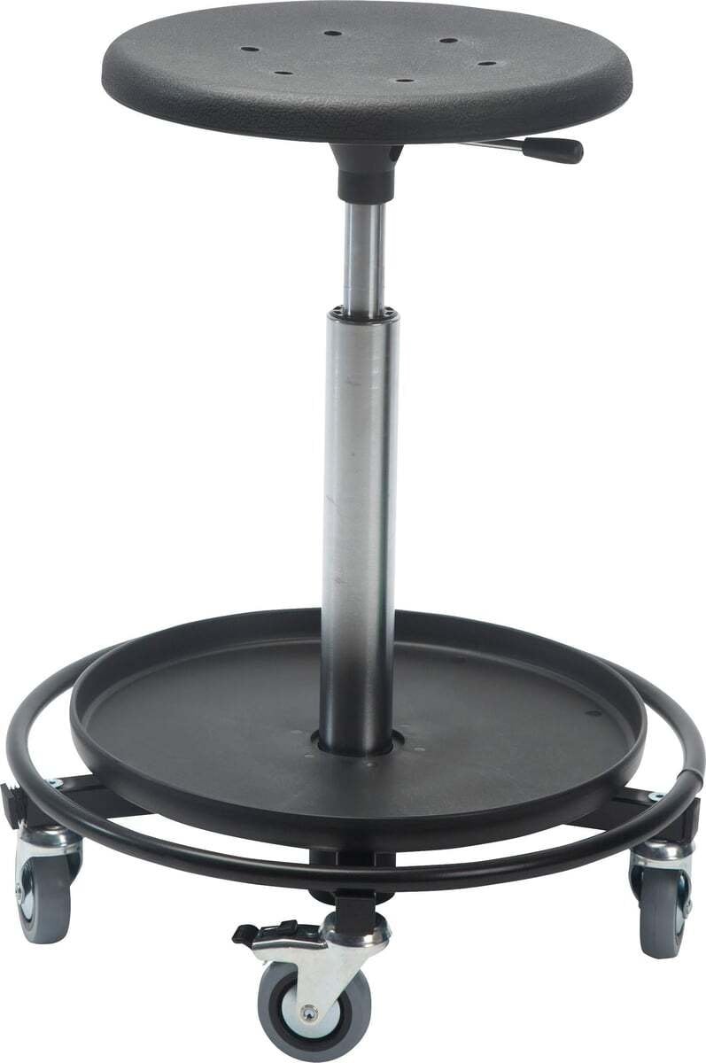 Sigma Krzesło montażowe 480RS PU czarny z tacą