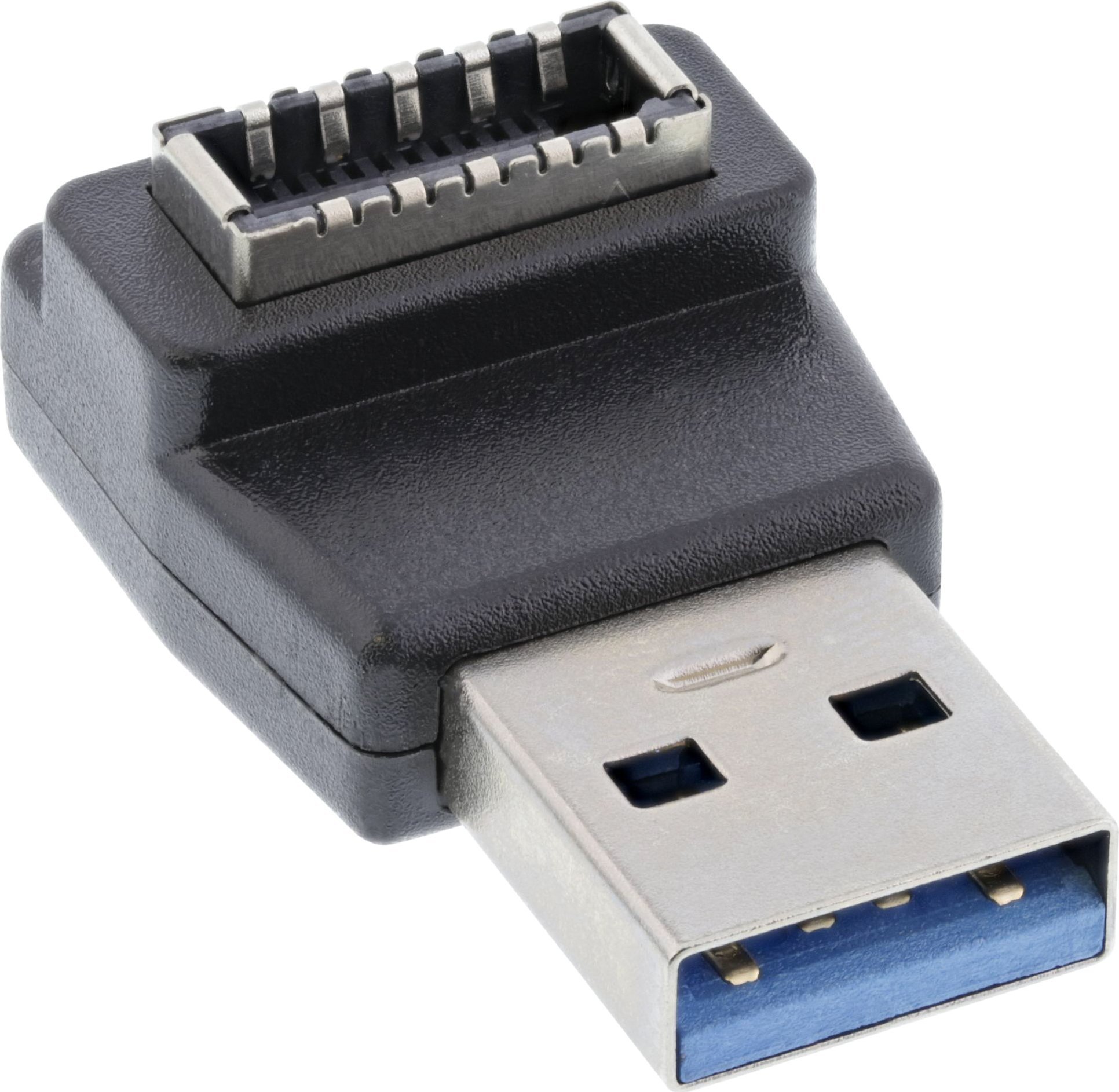 InLine InLine® USB 3.2 adapter, USB-A male to internal USB-E front panel socket