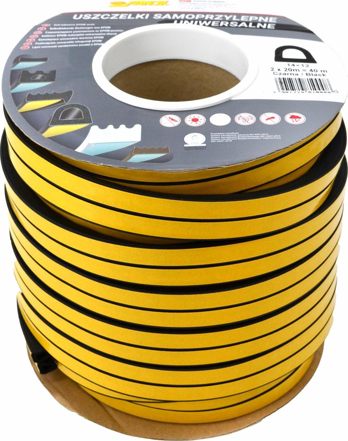 Stomil Sanok USZCZELKA DGP 14x12 CZARNA 40mb SADSDG-05502-040