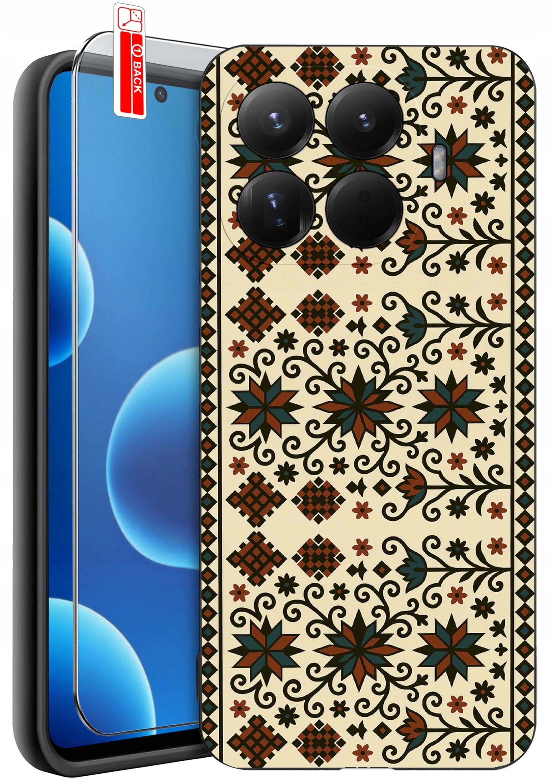 krainaGSM ETUI do Xiaomi 15T Pro 5G Motywy ludowe tradycja kultura wzory + SZKŁO 9H