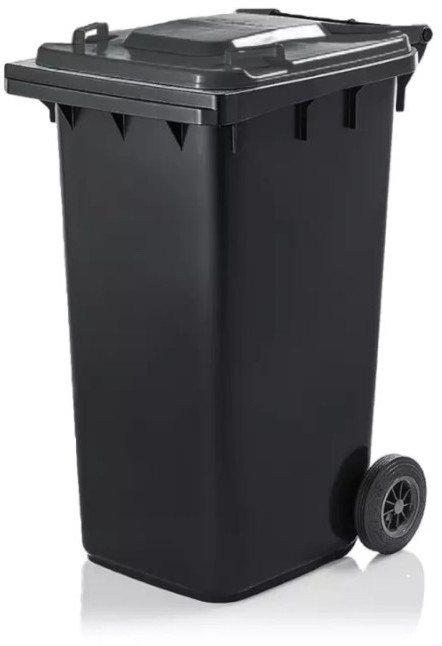 Pojemnik do segregacji odpadów na kółkach WEBER - pojemność 240 l (Kolor: antracytowy)