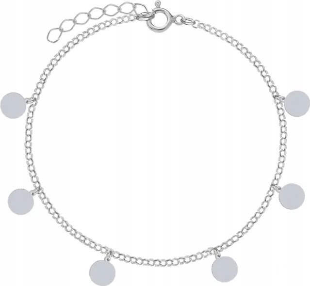 Radziszewska Jewellery Srebrna Bransoletka na nogę z kółkami